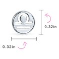 thumbnail image 4 of Bling Jewelry Womens Tiny Simple Round Astrology Libra Horoscope Zodiac Stud Earrings Sterling Silver, 4 of 5