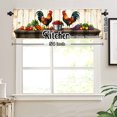 thumbnail image 3 of Rod Pocket Polyester kitchen Curtain Valances for Windows With Rooster And Vegetables Design For Indoor Living Room Bedroom Kitchen Decoration 54x18 inch, 3 of 5