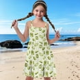 thumbnail image 4 of Uourmeti Green Pickles Print Girls Dress Summer Sleeveless Kids Sundress Cute Spaghetti Strap A Line Midi Swing Dress for Kids Special Occasion,3-14t, 4 of 7