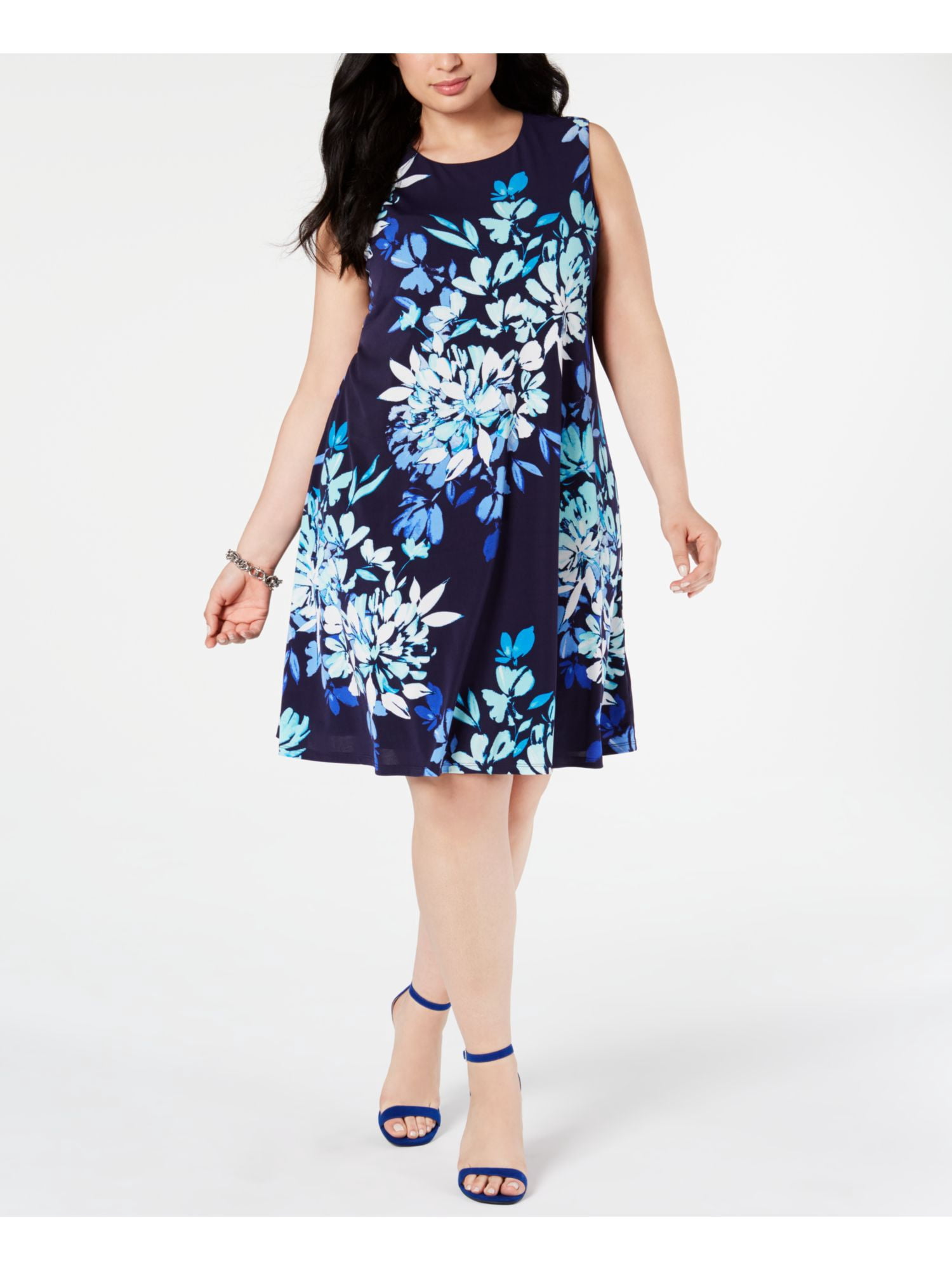 JESSICA HOWARD Womens Navy Sleeveless 