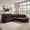 Brown, variant on Christopher Knight Home 123" Modern Curved Compressed Sectional Sofa, 4 Seats Modular Couch, Light Brown