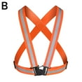 thumbnail image 1 of Reflective Adjustable Safety Security High Visibility Vest Gear Stripes Jacket For Night Running Cycling, 1 of 8