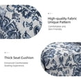 thumbnail image 5 of Upholstered Floral Armchair Set of 2 Single Lounge Sofa Accent Chair Nailhead Trim Wooden Legs Home Living Room Bedroom Navy, 5 of 7