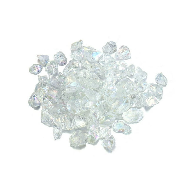 2 Bag Crushed Stone Filler Beautiful Wear Resistant Coloured Glaze Mini Chips Decorative Rocks for Home