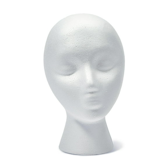 FloraCraft SmoothFōM Female Head 5.8" x 7.5" x 9.8" White