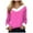Hot Pink, variant on TAmten Christmas Shirts for Women Trim V Neck T-Shirt Xmas Print Long Sleeve Holiday Pullover Tee Tops(Beige,3XL)