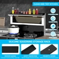 thumbnail image 4 of PENGXIANG Stove Top Shelf 30 Inch Silicone Magnetic Anti-Slip Over Stove Top Rack with 3 Functional Partitions Space Saving(Black), 4 of 8