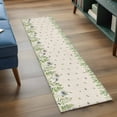 thumbnail image 3 of Runner Rugs 2x6 Ft, Farmhouse Botancial Non Slip Area Rugs for Kitchen Bedroom Entryway, Pastoral Daisy Leaves Rustic Burlap Washable Carpet Runner Rug Floor Mats for Bedroom Home Decor, 3 of 8