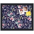 thumbnail image 2 of PinPix 15x12 Custom Cork Bulletin Board Vintage Japanese Floral Navy Poster Board Has a Fabric Style Canvas Finish, Framed in Vintage Japanese Floral Navy, by ArtToFrames (PinPix-1542), 2 of 5