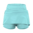 thumbnail image 6 of FAOWME Women's Skirts With Pockets High Waist Solid Color Comfortable Breathable Fitness Yoga Skirt Built In Shorts For Sports Activities,Mint Green,M, 6 of 6