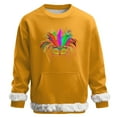 thumbnail image 2 of RKSTN Crew Neck Sweatshirts for Men Carnival Graphic Print Oversized Versatile Fleece Sweatshirt Mens Casual Round Neck Relaxed Fits Comfy Pullover Carnival Party Sweatshirt Top Fall Winter Clothes, 2 of 7
