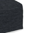 thumbnail image 2 of Simpli Home Fredrik 18 inch Wide Boho Square Pouf in Dark Blue Woven Genuine Leather, 2 of 8