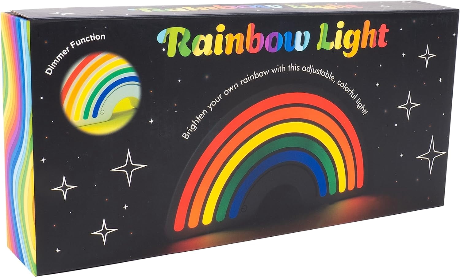 Fizz Creations Dimmable Rainbow LED Night Light. Mood Light. USB with Touch Dimmer.