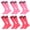 pink,rose, variant on Hengguang 6 Pairs Kids Football Socks - Breathable Soccer Socks for Boys & Girls (Ages 8-12), Youth Sports Socks for Running, Training, Rugby, Hockey