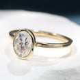 thumbnail image 3 of Jewelerix Classic Oval Moissanite Solitaire Ring, Vermeil Yellow Gold Bezel Setting, Minimalist Women’s Ring, Proposal Ring for Her, 3 of 5