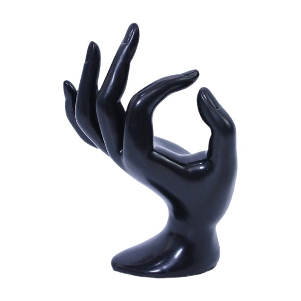 Expositor de joyas multifuncional con forma de mano de maniquí Negro
