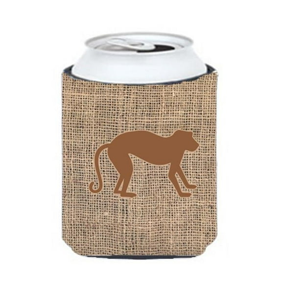 Monkey Burlap And Brown Can Or Bottle  Hugger
