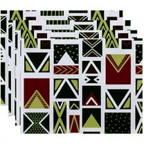 Simply Daisy 18" x 14" Merry Susan Geometric Print Placemats, Set of 4