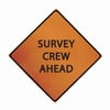 Cortina Safety Products- 07-800-4041 48" Superbright Reflective Rollup, Survey Crew Ahead