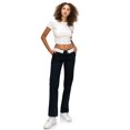 thumbnail image 4 of KHAKI & BLUE Women's Work Pants – High Rise Straight Leg Casual Trousers with Pockets, 4 of 6