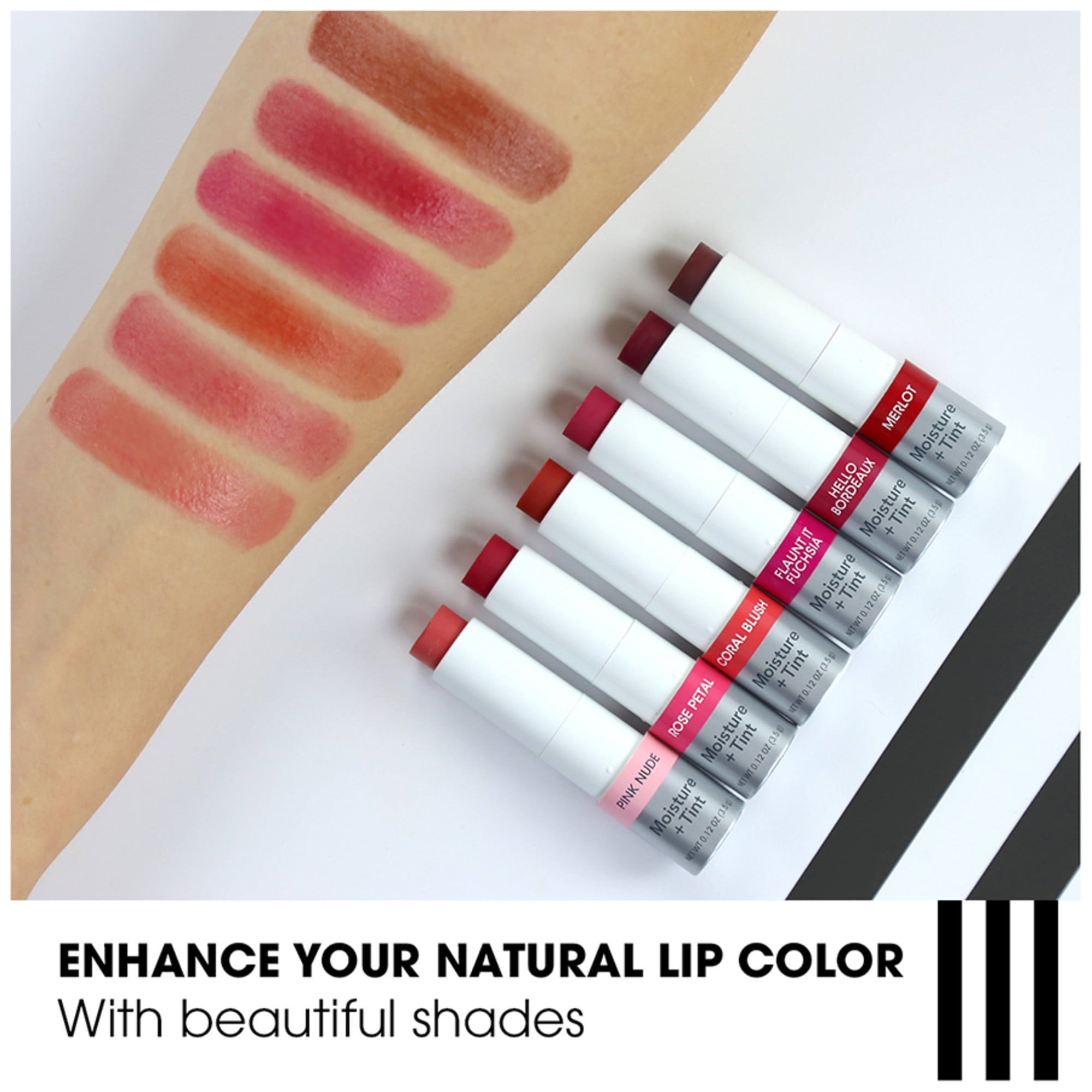 ChapStick Total Hydration Moisture + Tint Pink Nude Tinted Lip Balm Tube, 0.12 Oz