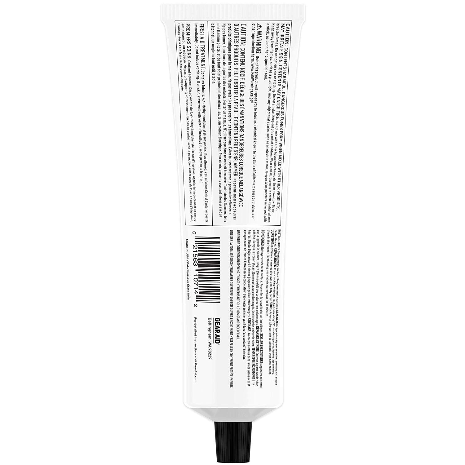 GEAR AID Aquaseal FD Flexible Repair Adhesive for Outdoor Gear and Vinyl, Clear Glue, 8 oz