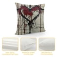 thumbnail image 4 of PRATYUS Throw Pillow Cover Easter Red Cross and Heart Drawn by Brush Home Decor Pillowcase Cushion Cover for Sofa Couch Bed and Car White, 4 of 5