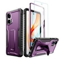 ExoGuard for Moto G Stylus 5G 2024 Case, Phone Case with Screen Protector and Kickstand (Purple)