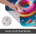 thumbnail image 6 of Sikiie Starry Sky Colorful Donut Print Flannel Anti-slip Floor Mat 16x24in, Thickened Dustproof Entrance Door Mat Floor Mat for Kitchen, Bathroom, Laundry Room, 6 of 7