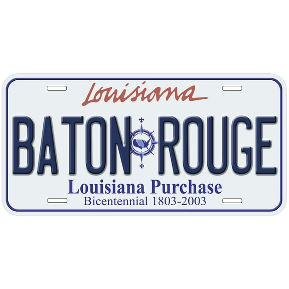 Baton Rouge Capital Of Louisiana Flat Novelty Car License Plate