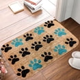 thumbnail image 5 of 1pc Pet Paw Print Mat Absorbent Non-Slip Bathroom Thickened Flannel Rug Decor,Soft,Quick Drying,Suitable For Indoor/outdoor Use,Bathrooms,Bedrooms,Kitchens,Terrace,Laundry Rooms,16"x24", 5 of 9