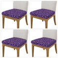 thumbnail image 2 of Logiee Purple Leopard Print Square Chair Seat Covers, Stretch Chair Seat Covers,Seat Chair Slipcover, Non-Slip Chair Slipcover,Furniture Protector for Indoor and Outdoor-Four Pieces, 2 of 7