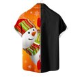 thumbnail image 4 of Mens Manga Corta Botón Abajo Camisas, Navidad Impreso Turndown Cuello Blusa, Top de Moda Casual, 4 of 4