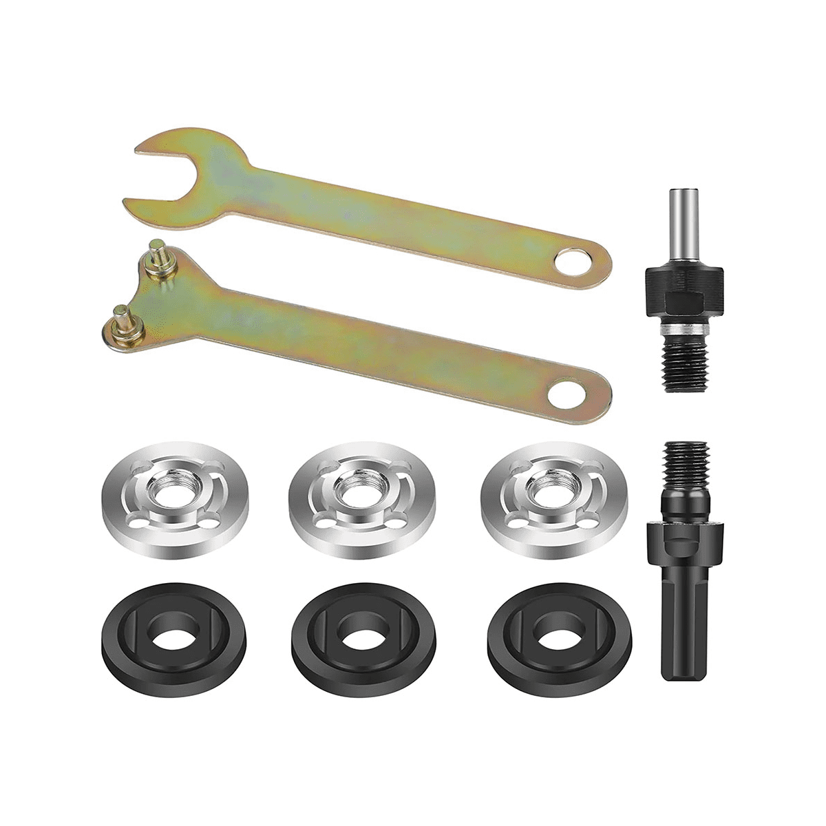 Drill Angle Grinder Adapter, 6Mm/10Mm Arbor Mandrel Adaptor with Flange