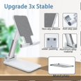 thumbnail image 5 of Soporte ajustable para teléfono celular, soporte plegable para teléfono, soporte para tableta para escritorio, soporte para teléfono celular ajustable en altura en ángulo compatibl, 5 of 5