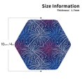 thumbnail image 3 of Fuzoiu Ireworks In The Night Sky Print Leather Coasters Set,Drink Coasters Set of 6,for Tabletop Protection, Durable PVC Coasters,Home Décor and Housewarming Gift,Hexagon, 3 of 7
