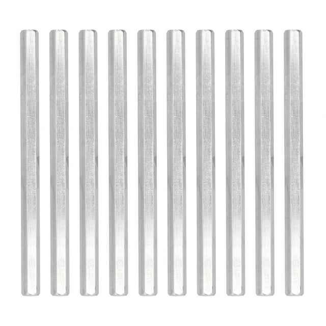 Tbest Lathe Bar Stock,Hex Rod Shaft,10Pcs Hex Rod Bar Shaft Stainless Steel Tool for Intelligent Robots Engineering Equipment