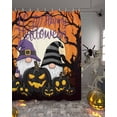 thumbnail image 2 of Halloween Shower Curtain Set ，Waterproof Fabric Shower Curtains Purple Black Gnome Pumpkin Bat Shower Curtains for Bathroom,Bathroom Decor 72"x72", 2 of 6