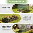 thumbnail image 6 of Galvanized Raised Garden Bed,Crop Cage,Plant Protection Net Tent Kit,Metal Planter Box Bottomless Planting Vegetables for Garden, 6 of 8