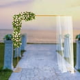 thumbnail image 2 of DYNAMI 7.9x7.9FT/2.4x2.4M Backdrop Stand Heavy Duty with Base,Portable Square Arch Frame Metal Backdrop Stand Kit, for Wedding Birthday Parties Banquet Decorations (Gold), 2 of 9