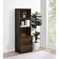 thumbnail image 2 of Westpark 3-shelf Bookcase USB and Lockable Drawer Dark Pine, 2 of 13