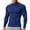 Navy-60625aa, variant on Men Compression Shirt Long Sleeve Mock Turtleneck Undershirts Athletic Quick Dry Muscle Gym Shirts Navy S