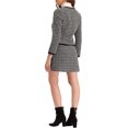 thumbnail image 3 of INSPIRE CHIC Women's Suit Set 2 Piece Outfits Plaid Tweed Short Blazer Jacket and Skirt Sets XS Black, 3 of 6