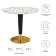 thumbnail image 5 of Modway Zinque 36" Round Terrazzo Dining Table in Gold White, 5 of 6