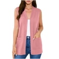 thumbnail image 3 of NSLGXD Women's Sleeveless Open Front Vests V Neck Loose Fit Cardigans with Pockets Lightweight Casual Solid Color Waistcoats S-3XL, 3 of 10