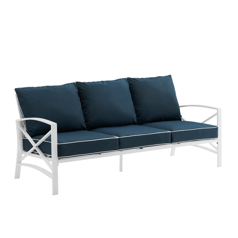 Crosley Furniture Kaplan Cushions Metal Outdoor Sofa - Navy