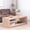 Natural, variant on GDF Studio 47.6" Rustic Beaded Edge Coffee Table with Open Storage Shelf, Natural
