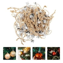 Topbathy 100pcs Ornament Hanger Caps Foam Ball Tops in Silver for Craft Enthusiasts Christmas Decor