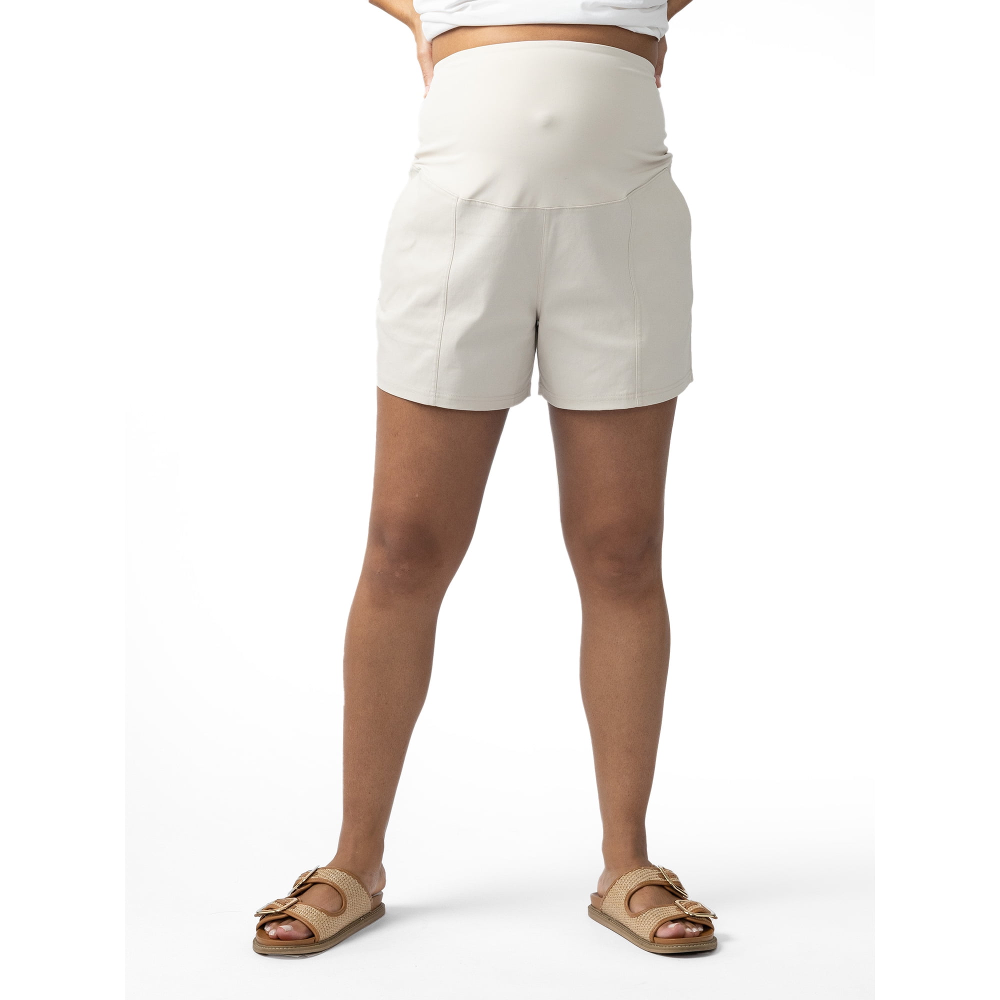 Ingrid & Isabel For Every Belly Women's Maternity Over The Belly Casual Shorts, Sizes S-XXL