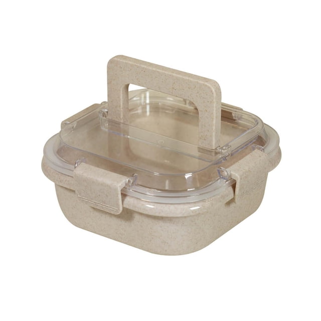 Lonchera promocional ecológica de fibra de trigo-Yemek beige 18.1 x 18.1 x 7.5